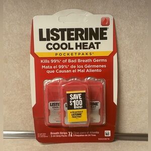 Listerine Cool Heat Pocketpaks cinnamon Breath Strips